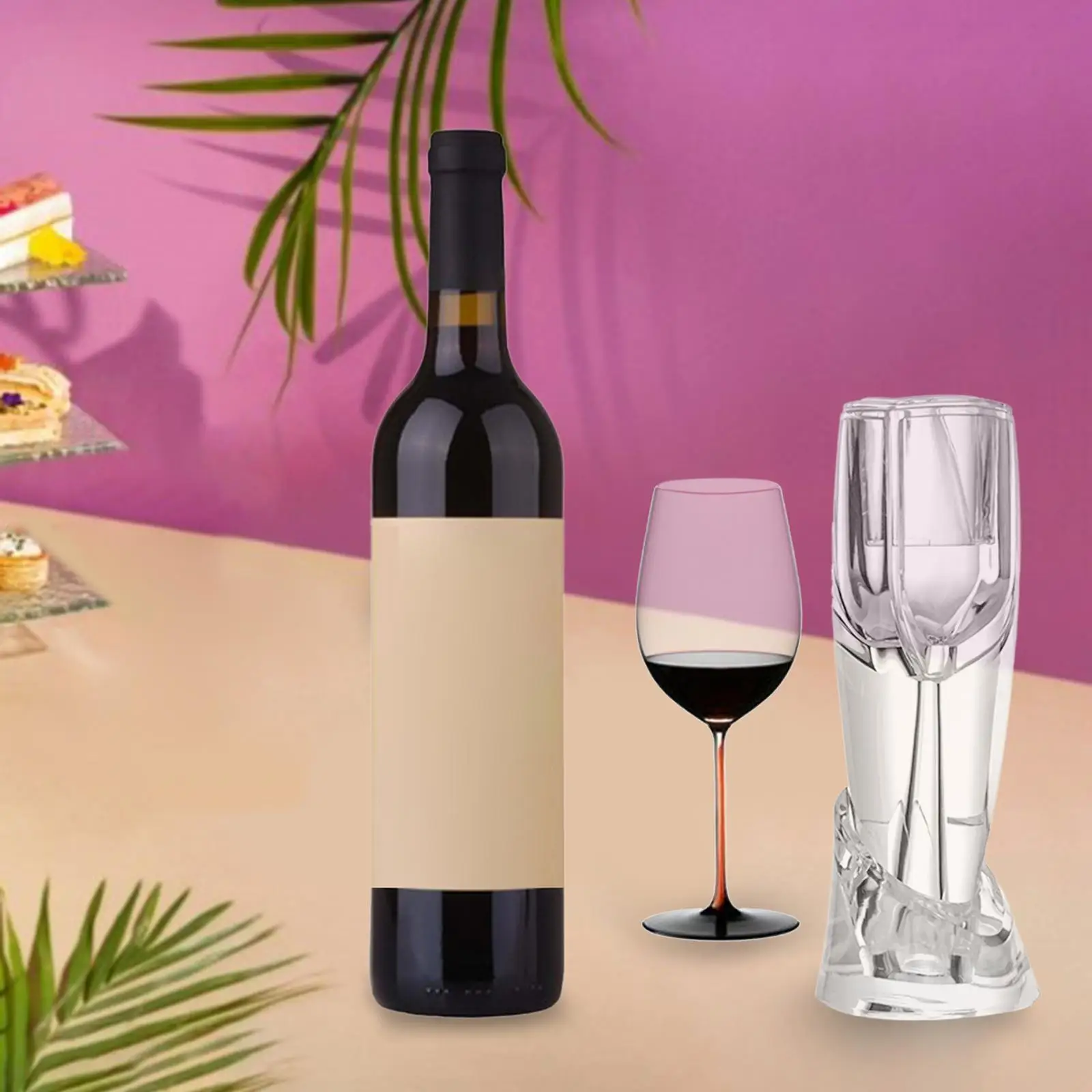 Transparent Decanter Aerator Pourer with Stand Reusable for Bar Gift Men