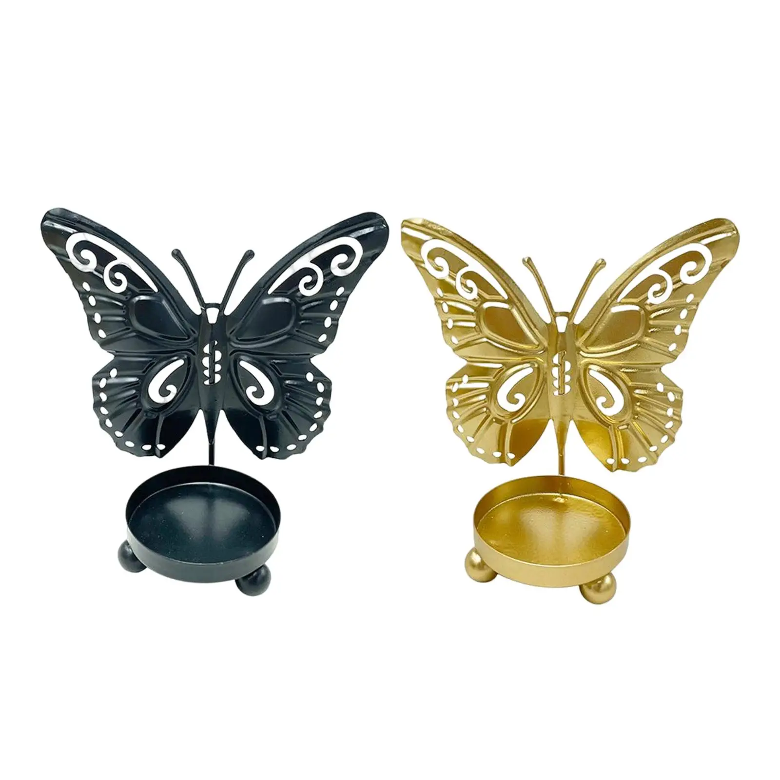 Creative Butterfly Candle Holder Hollow Carved Tealight Candle Holders Ornament