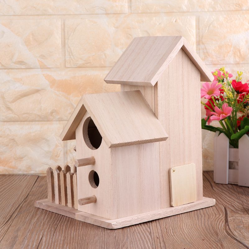 Title 10, for Creative Wooden Bird House Breeding Cage Bo...