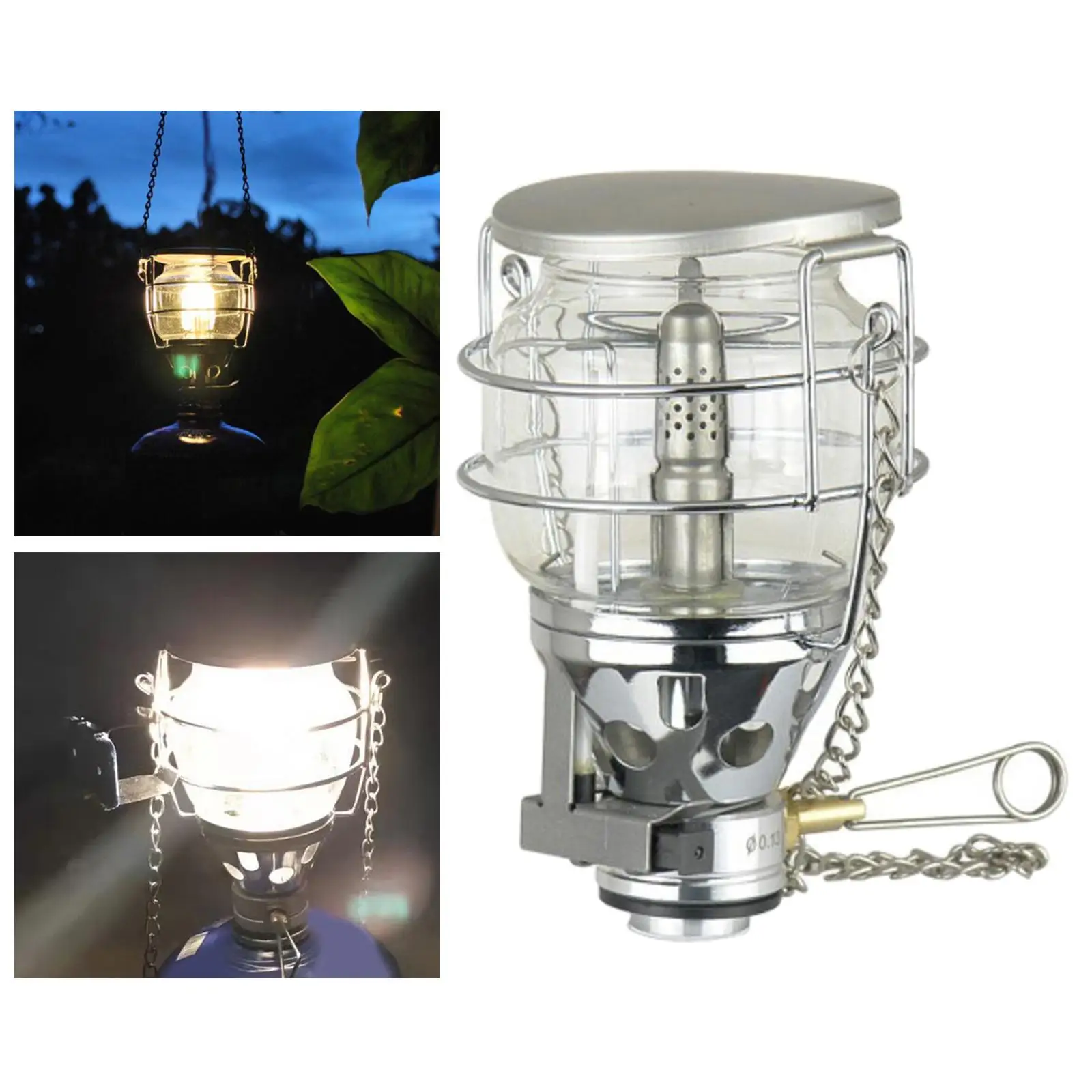 Mini Camping Gas Lantern Hiking Lamp Outdoor Piezo Ignition Light Equipment