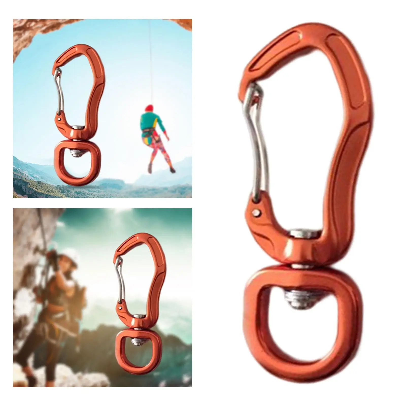 360 Rotatable Swivel Carabiner Multifunctional Aluminium 7075 for Camping