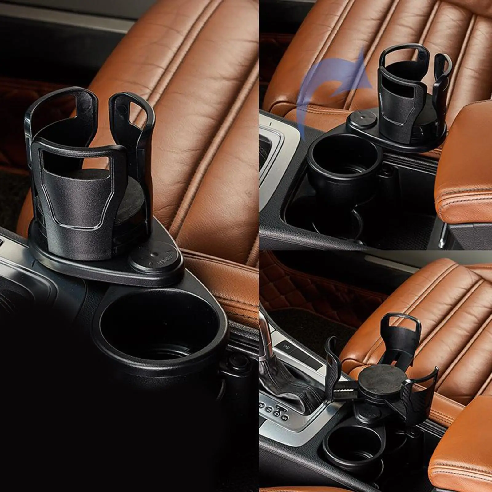 2x Car Cup Holder Expander  Cups 60°Rotating Multifunctional Water Cup Universal Drink  Bottle