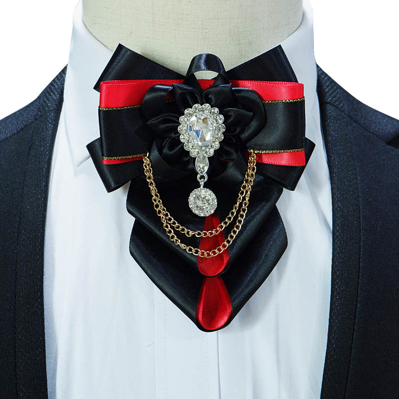 Herren Strass Fliegen Original Luxus handgemachte Schmuck Geschenke High-End britische koreanische Business Bankett Hochzeit Kragen Blumen – Detail 3