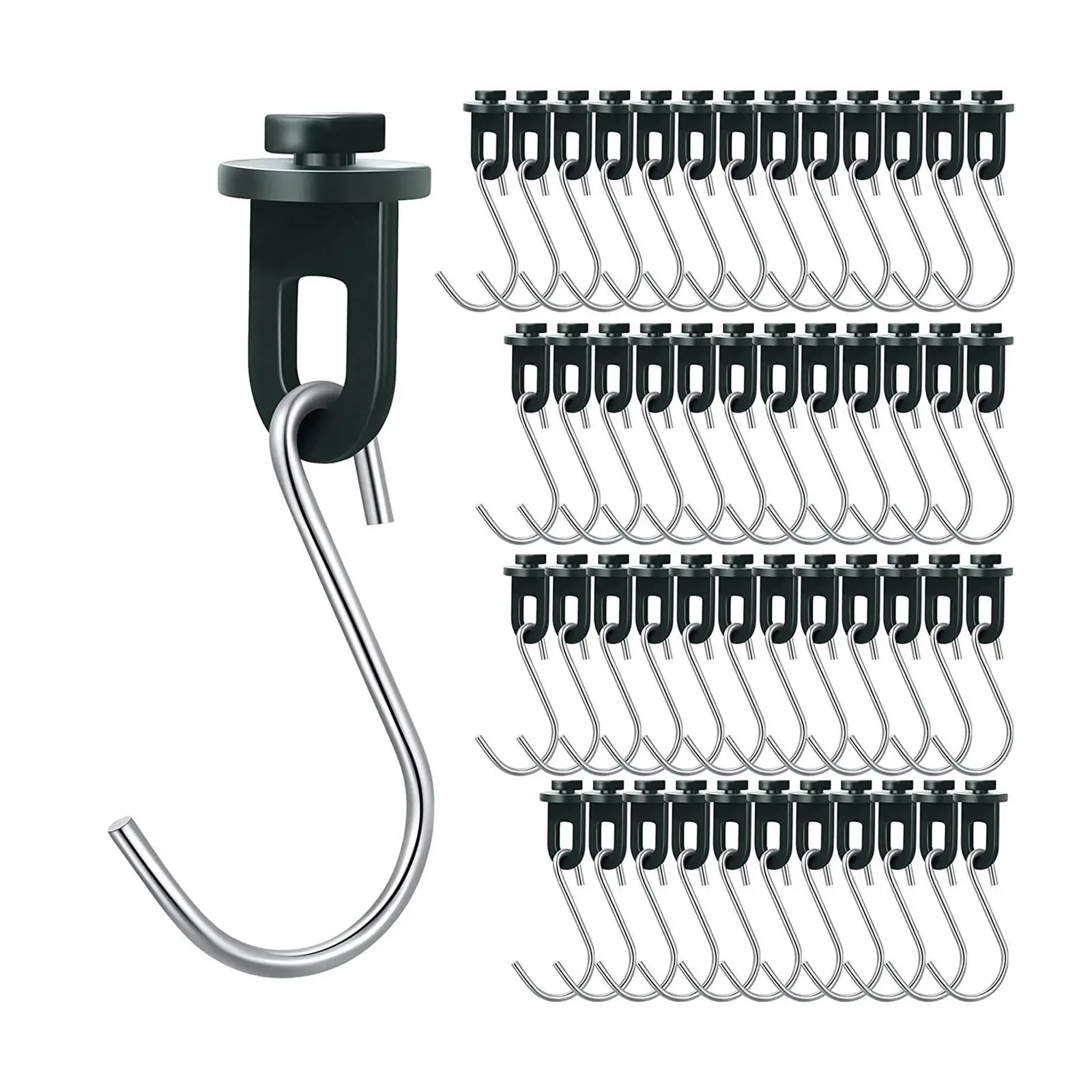 50Pcs Greenhouse Hooks hanger Saving Stainless Steel Hanging Plants Greenhouse Fixing Clips for Handbag Outdoor Clothes