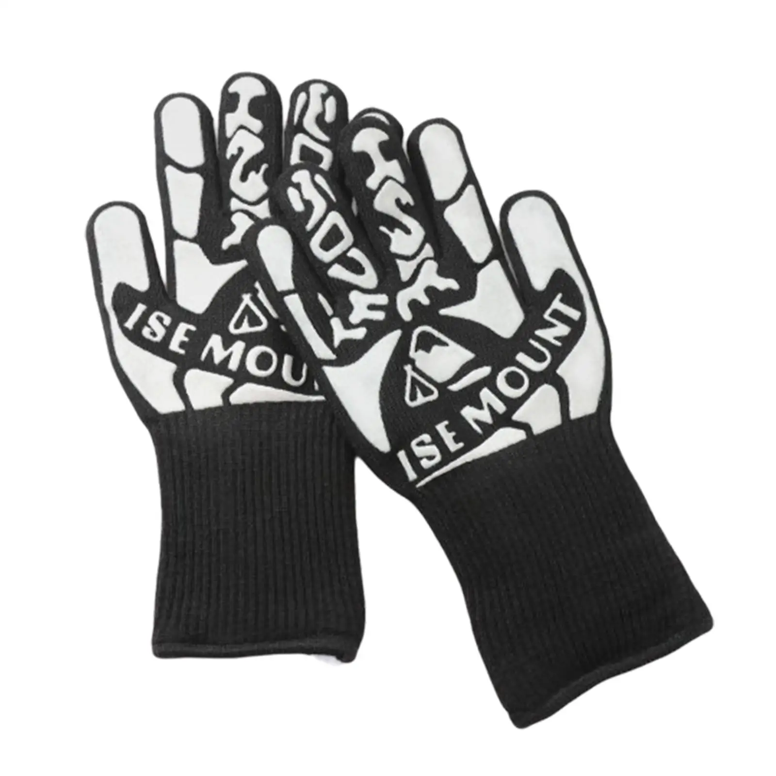 High Temperature 800C Resistant Gloves Non Slip Oven Mitts for Cooking BBQ