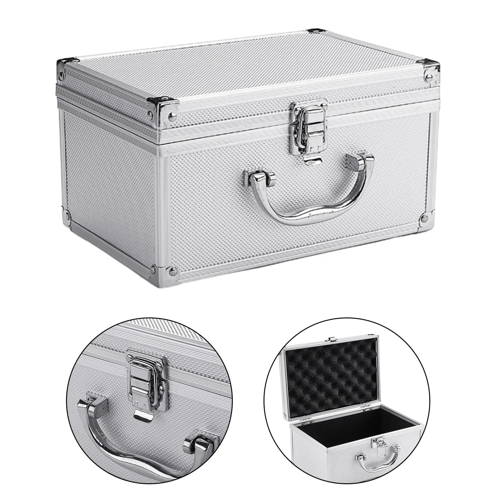 Toolbox Storage Box Drill Impact Drill Drivers Storage Aluminum Alloy Repair Tool Storage Case Large Space for Trunk Home