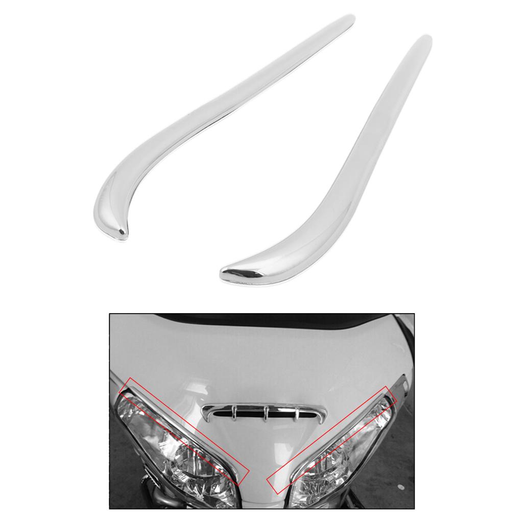 2pcs Front Headlight Eyebrows Eyelid Trim Accent for Honda Jinyi gl1800