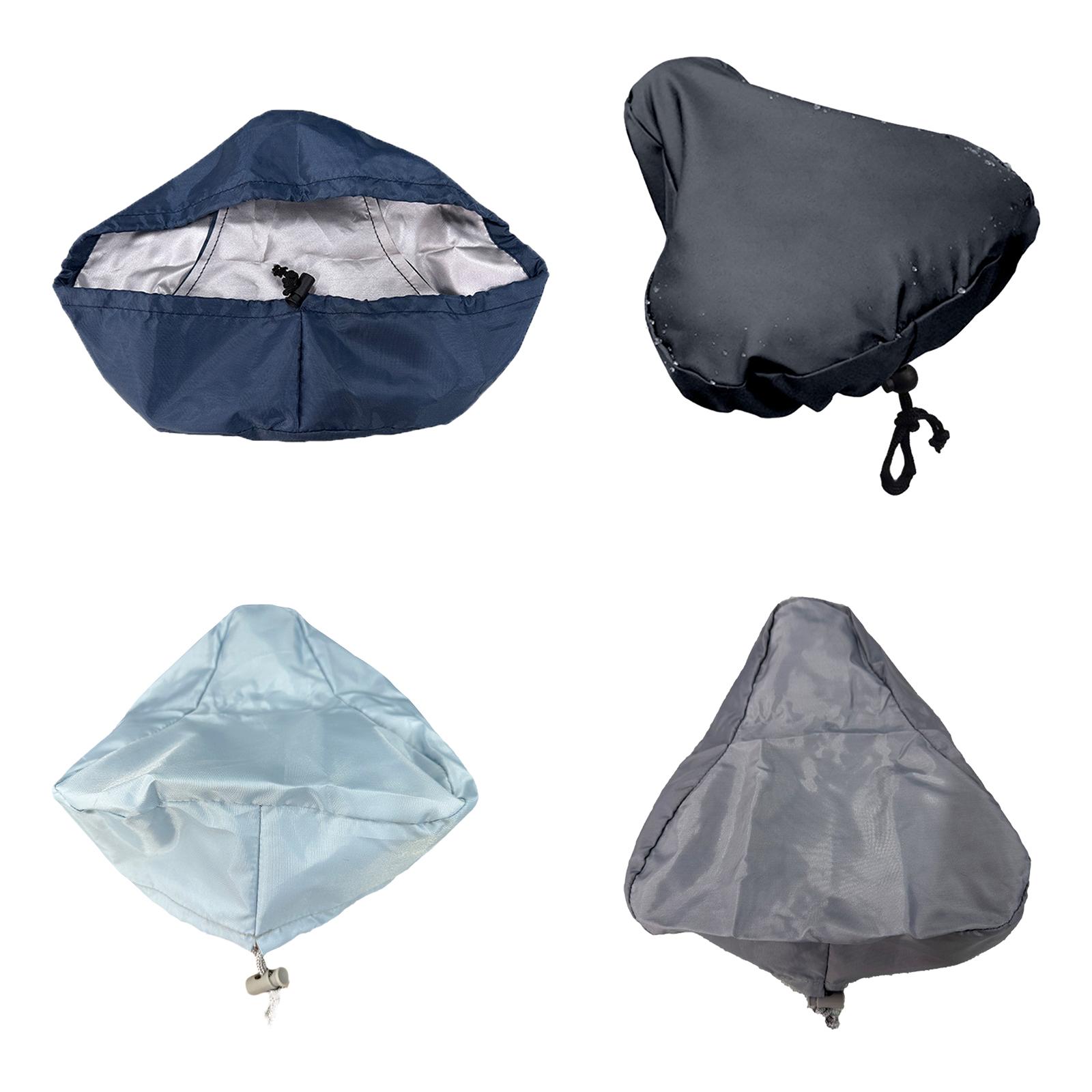 Bike Seat Rain Cover with Drawstring Dustproof Water Resistant Biking Portable Bike Accessories Bicycle Seat Cushion Pad Cover