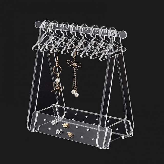 Organizer Stand Jewelry Display Holder 8 Hangers Multi-holes