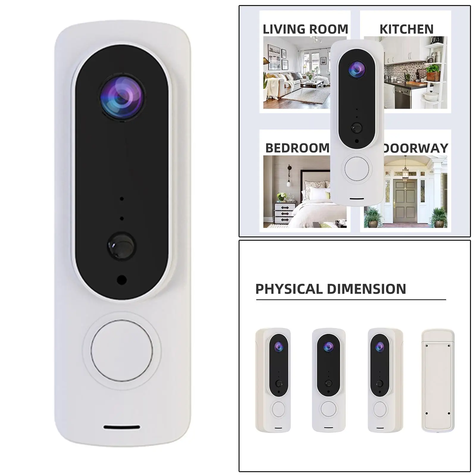 Video Camera with Chime, Camera (Battery-Powered), 1080p, No Monthly Fee, Human ,  Audio