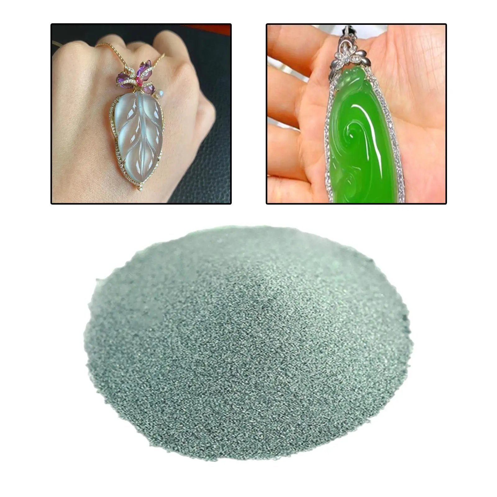 Green Silicon Carbide Powder Polisher 180 Grit Polishing Powder for Vibrating Tumbler Crystal Mixed Stone Lapidary Grinding
