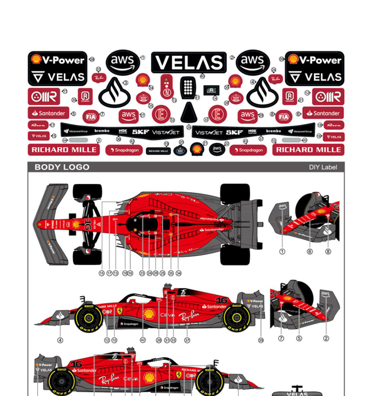 Ferrari F1-75 2022 #16 Charles 0: 1 F1 формула гоночного дрифта  радиоуправляемая Игрушечная модель автомобиля коллекционный подарок  игрушечный ...