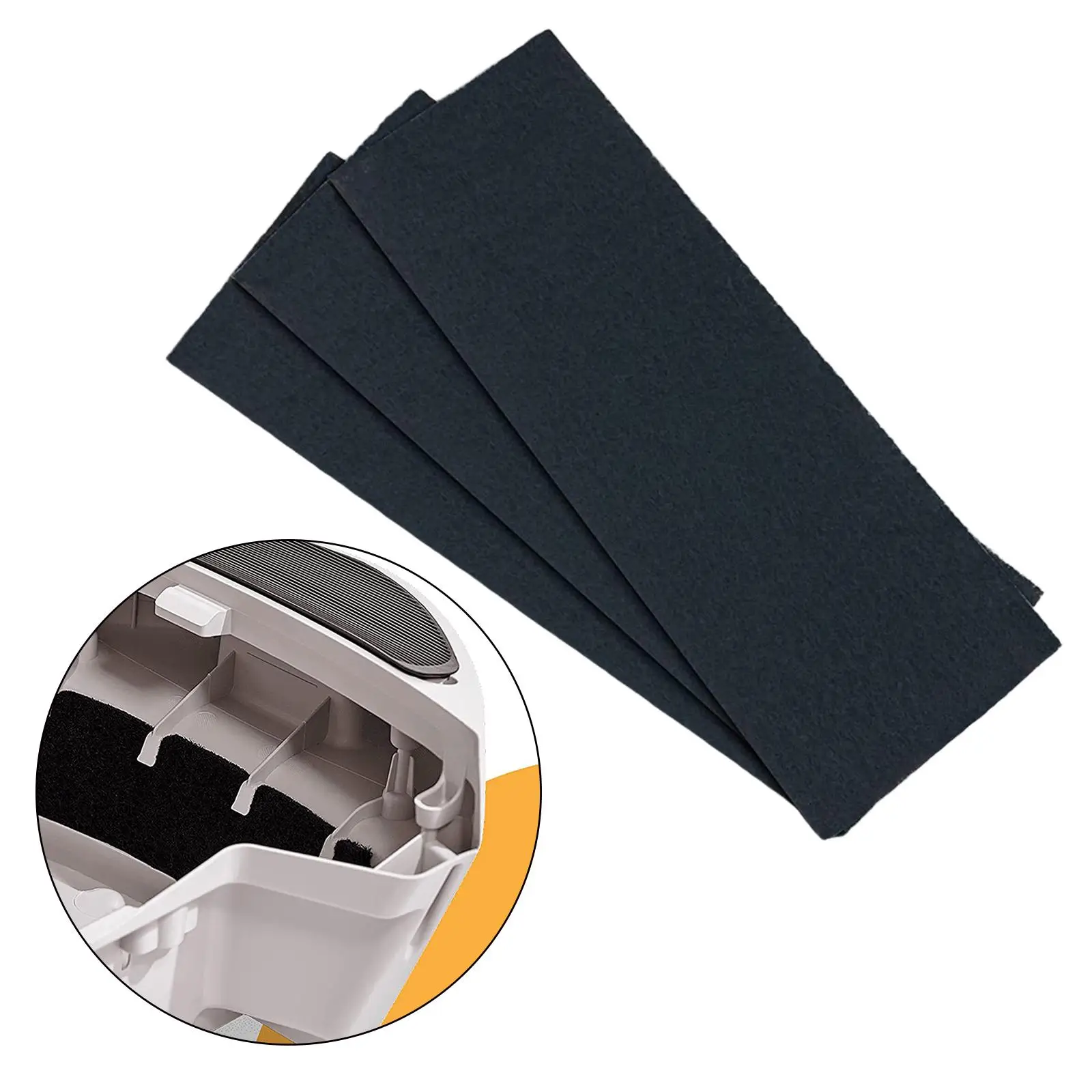 3 Pieces Replacement Filter Absorbs Odors Litter Box Carbon Filters for Cat Litter Box