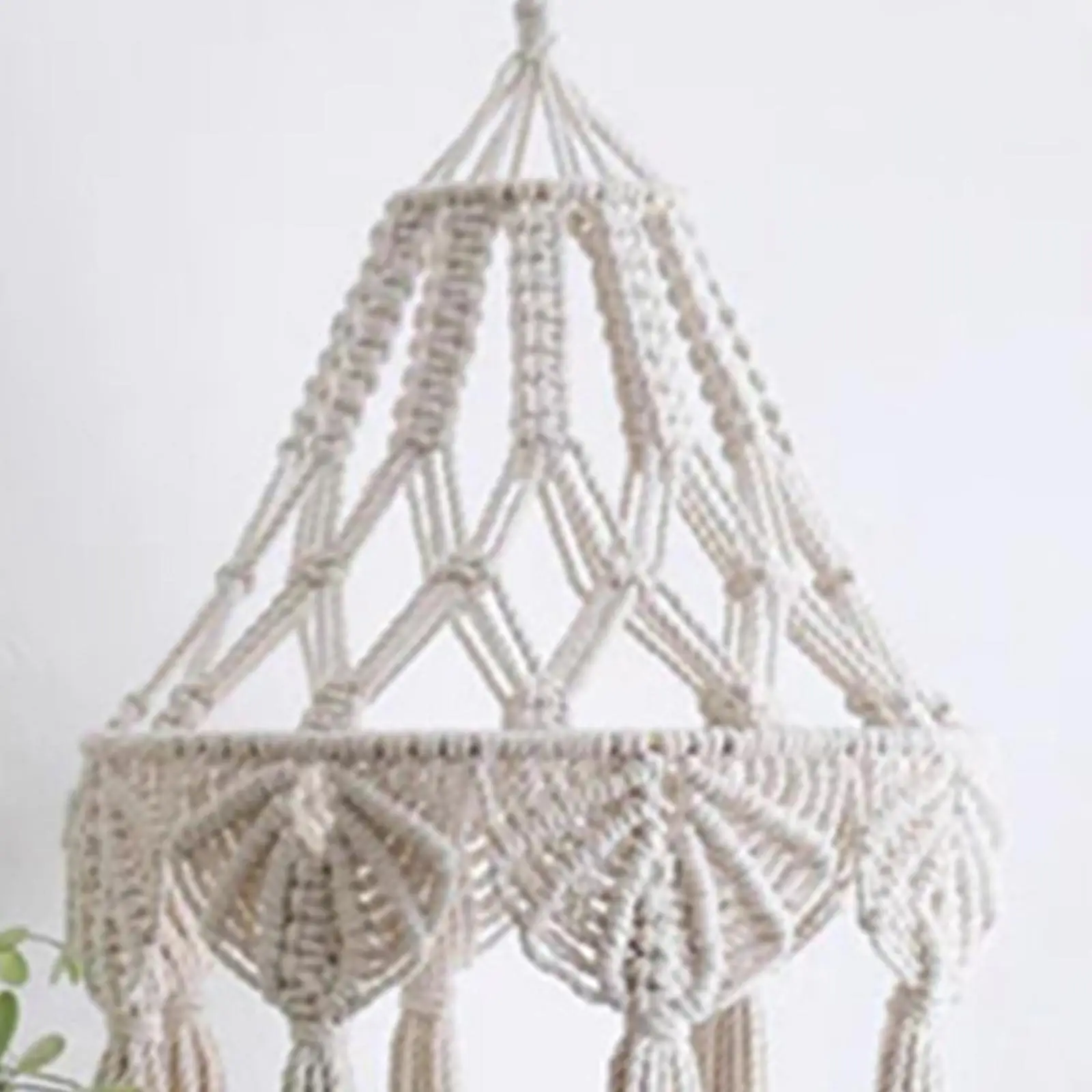 Knitting Macrame Lamp Shade Bohemian Hanging Lampshade for Hotel Decoration