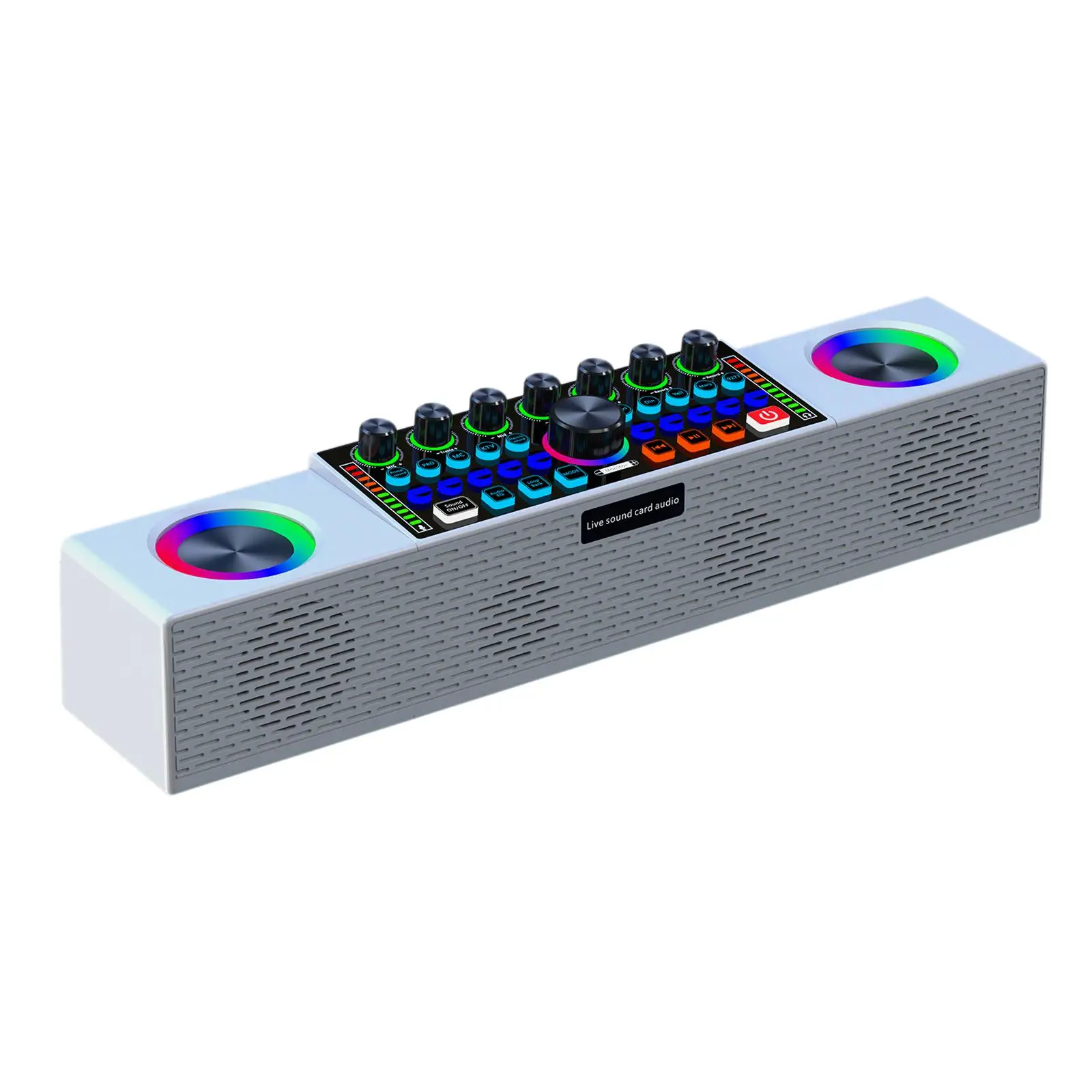 Live Sound Card Radio Professional with DJ Mixer Effects Universal External Audio Mixer for Gaming Singing KTV Music PC Phone