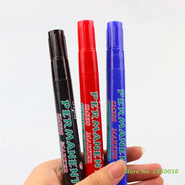 Multi-purpose Thick Black Red Blue Markers Permanent Marker Pen Works on  Plastic Wood Stone Metal Glass for Doodling Marking - AliExpress
