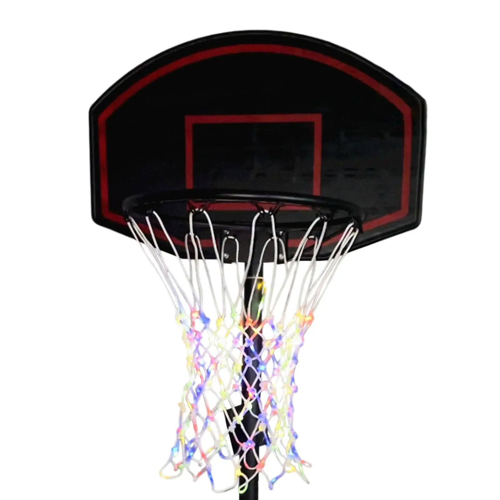 Luminous Outdoor Nylon Hoop Net Waterproof Glow in The Dark Basketball Net Basketball Rim LED Light for backyard