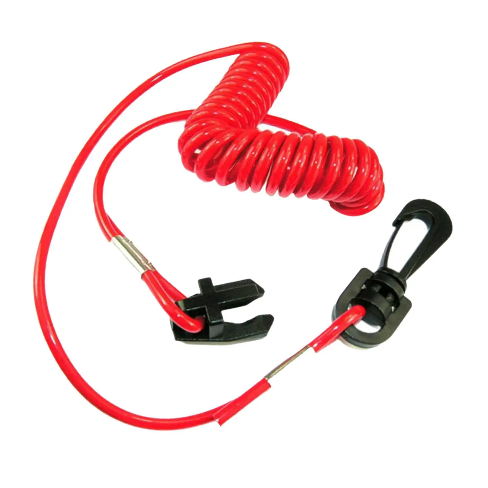 Outboard Engine Motor Safety Kill Stop Switch Lanyard, Red Safety Tether for for
