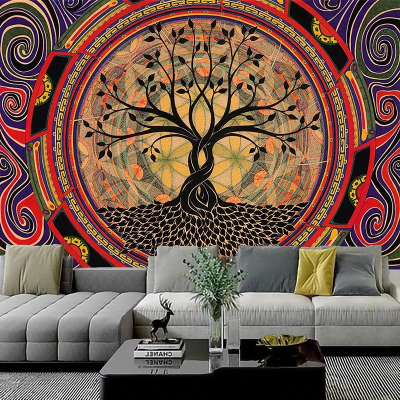 US Hippie Mandala Tapestry Room Wall Hanging Psychedlic Tapestries Home Decor 