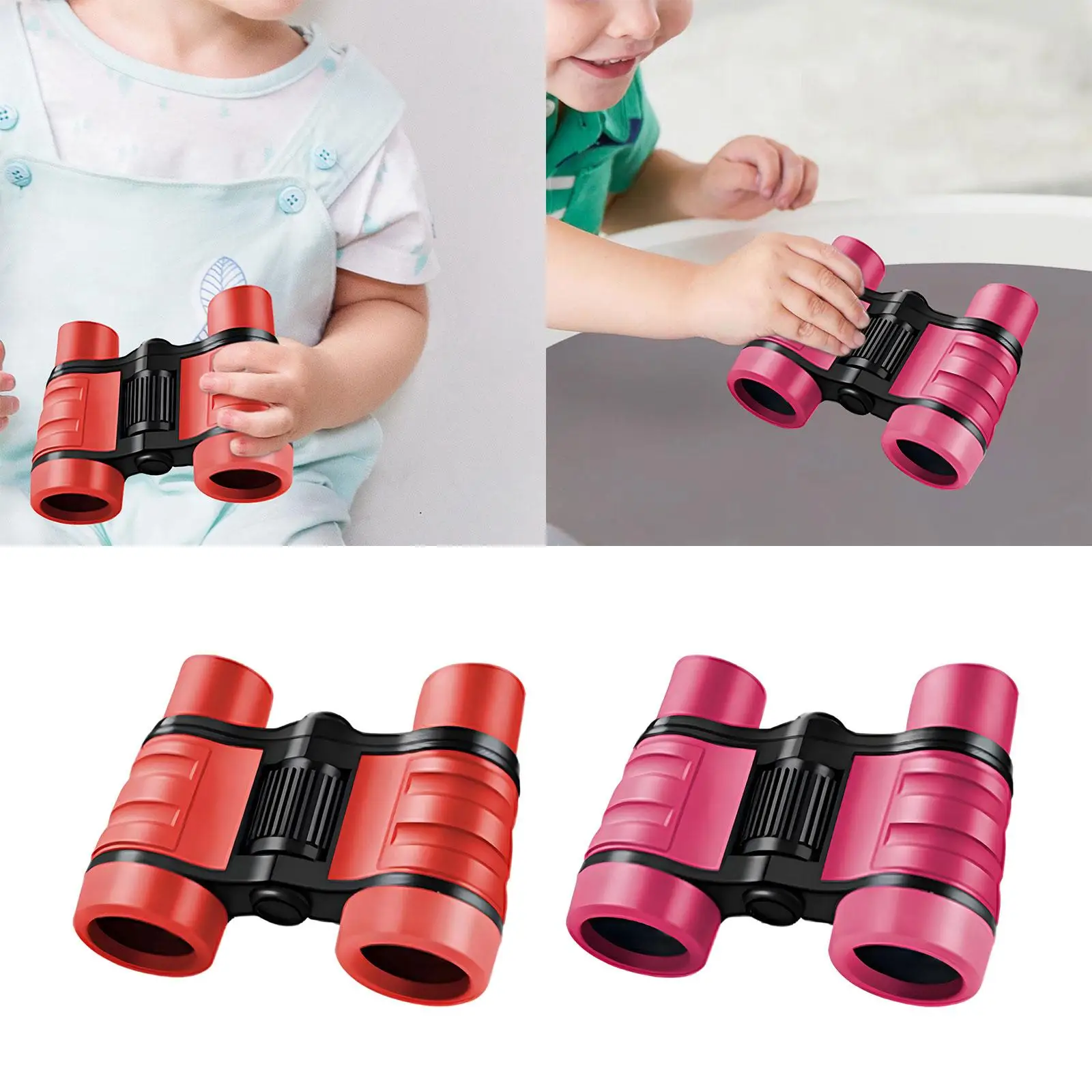 Kids Binoculars Toy 4x30 Bird Watching Children Magnification Toy for Birthday Camping Outdoor Activity Present Party Favors