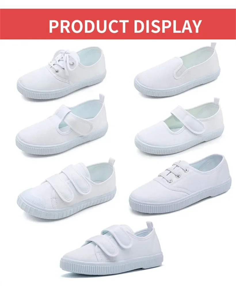 Weiße Leinwand Schuhe für Jungen Jungen Mädchen Freizeit schuhe Kinder niedliche weiche Sohle Wanderschuhe Kleinkind Kinderschuhe – Detail 10