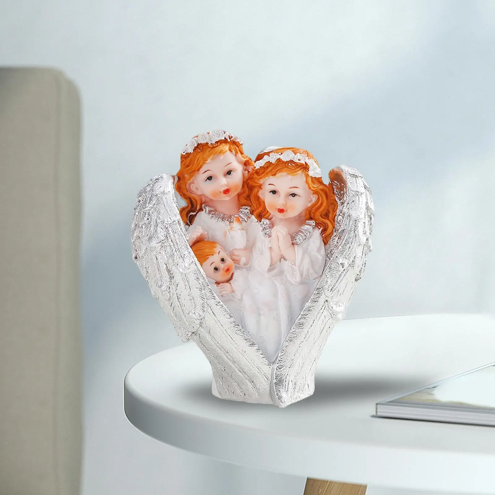 Nordic Angel Figurine Statue Modern Artwork Sculpture Collectible Crafts for Home Bookcase Desktop Office Decor