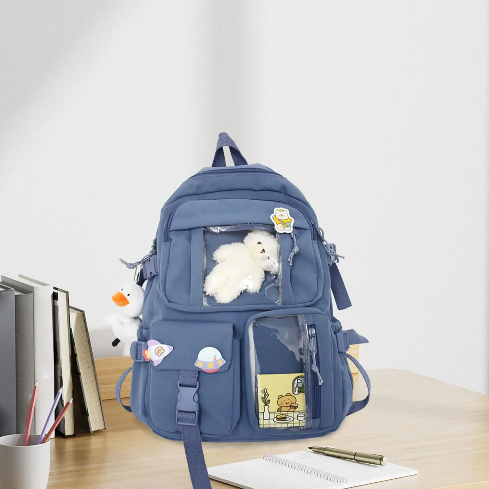 Women Backpack School Bag Multi Pocket Notebook Large Outdoor Laptop Daypack Cute Travel Bag for Girls Teenagers Students Female