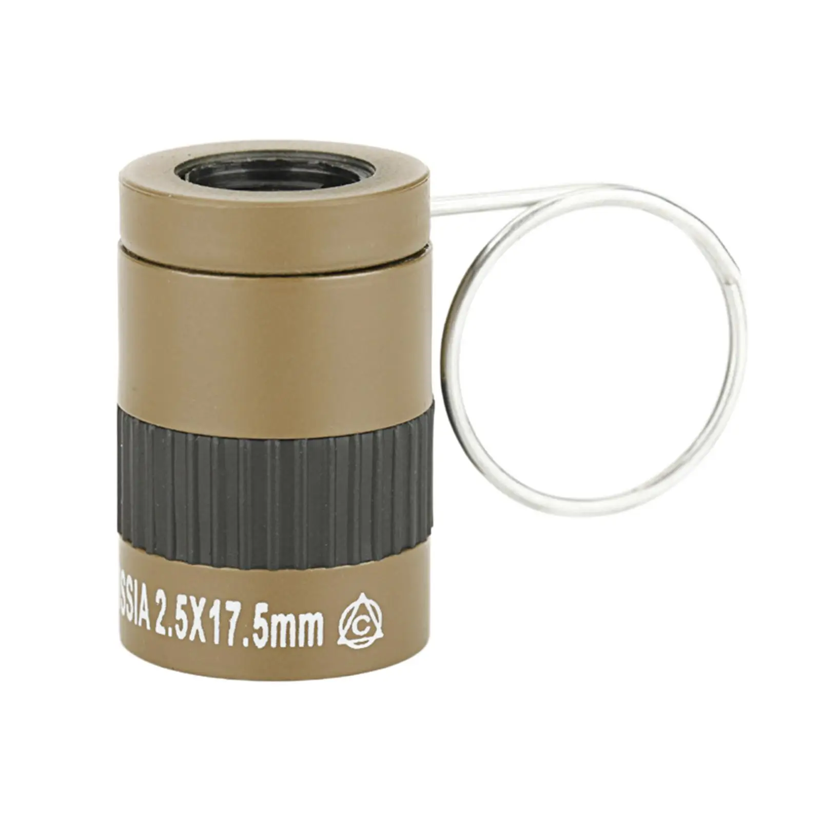 Mini Monocular Telescope 2.5x17.5mm Pocket Lens with Knuckle Finger Ring for Fishing Hunting Hiking Travel