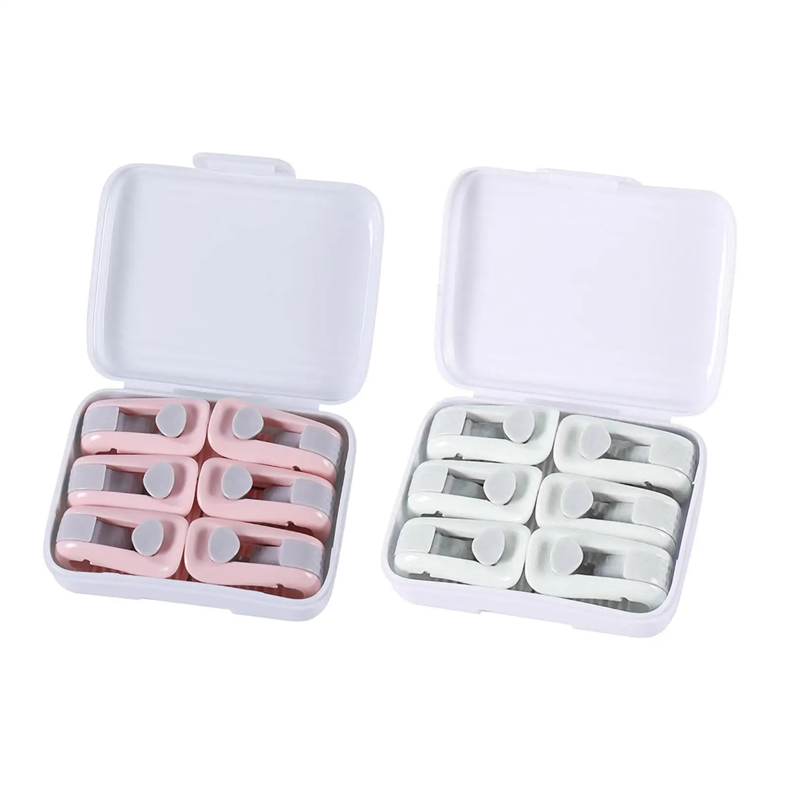 6 Pieces Multifunctional Bed Sheet Clips Reusable Fastener Reliable Needleless Adjustable Quilt Clamp for Comforter Towels Socks
