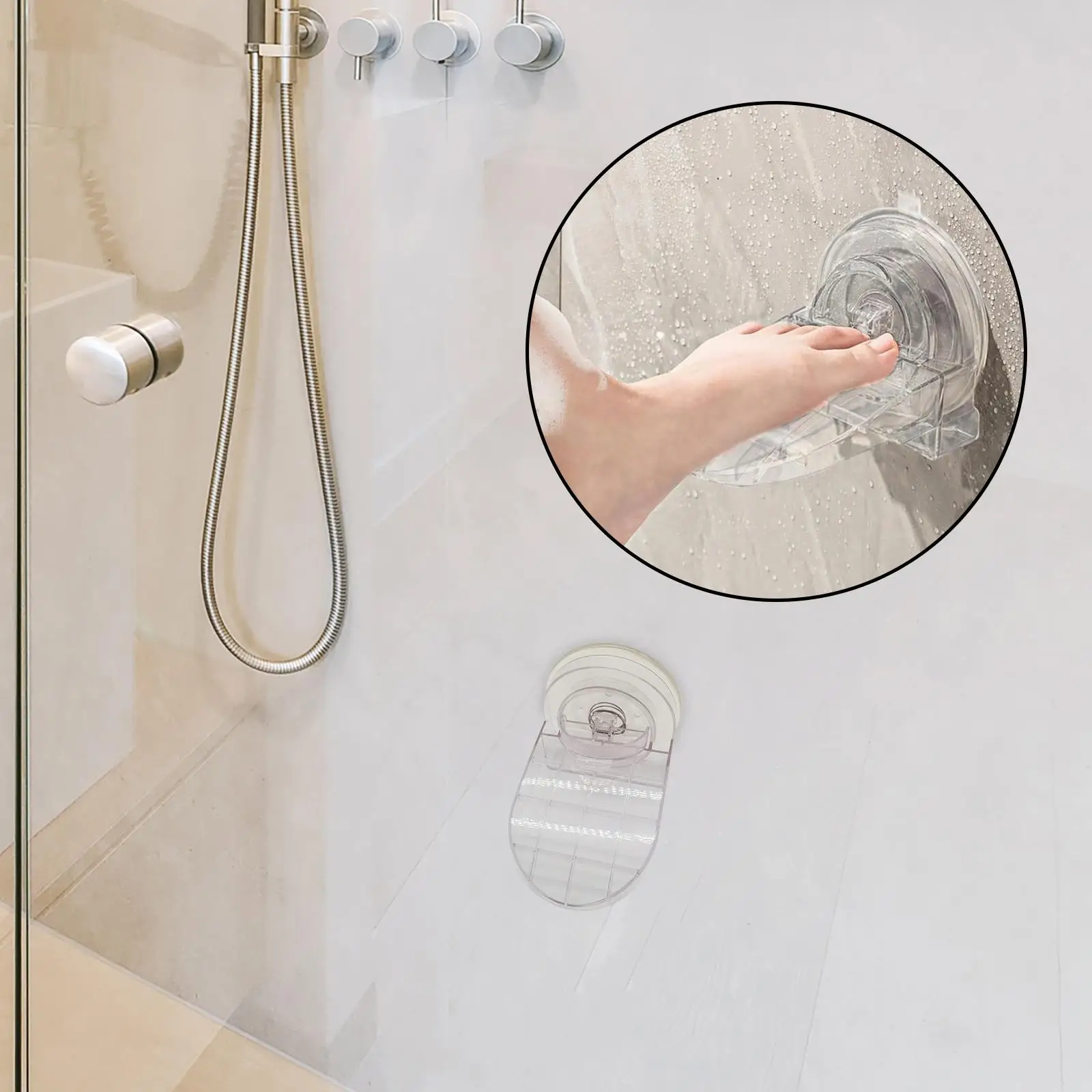 Bathroom Shower Footrest Women Men Smooth Compact Non Slip Shaving Leg Step Aid Pedal for Shower Bathroom  Toilet Hotel