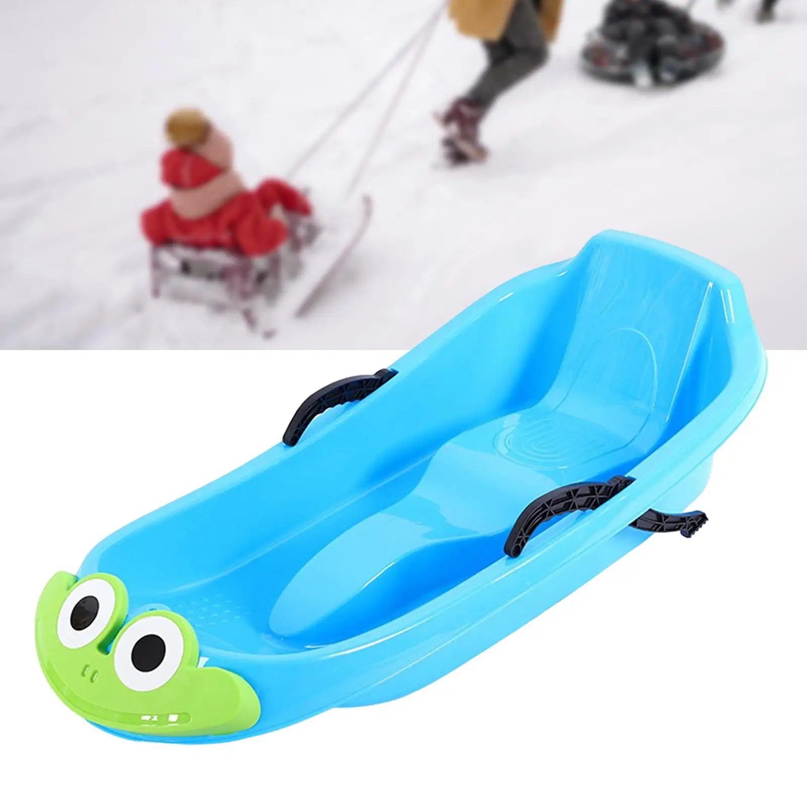 Heavy Duty Snow Sled Grass Sand Slider Wear Resistant Skiing Board Snowboard Outdoor Sports Toboggan Sleigh for Skiing Skating