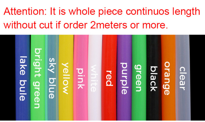 1/5M Silicone Tube ID 1 2 3 4 5 6 7 8mm Flexible Rubber Hose Thickness 1mm Food Grade Soft Milk Beer Drink Pipe Water Connector