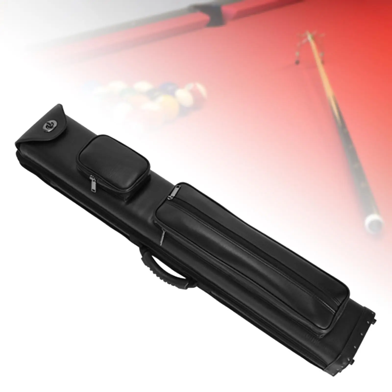 3B5S Pool Cue Case Bag Adjustable Shoulder Strap Portable 3 Butts 5 Shafts Pool Cue Protector Lightweight Billiard Accessory