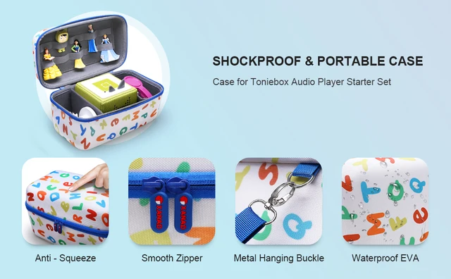 Case Compatible with Toniebox Audio Player Starter Set for Tonies Figures  Characters,Carrying Storage Bag Holder Fits for Charging Station,  Headphones