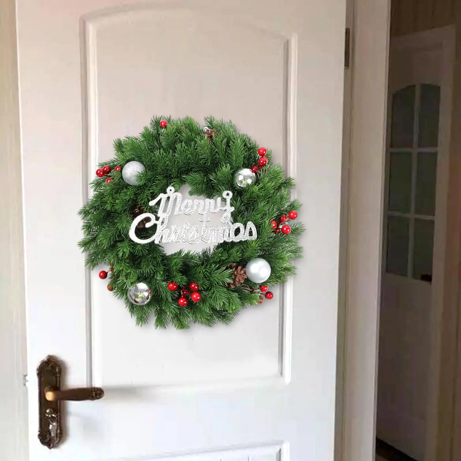 Faux Christmas Wreath Christmas Wreath Front Door Decoration for Fireplace