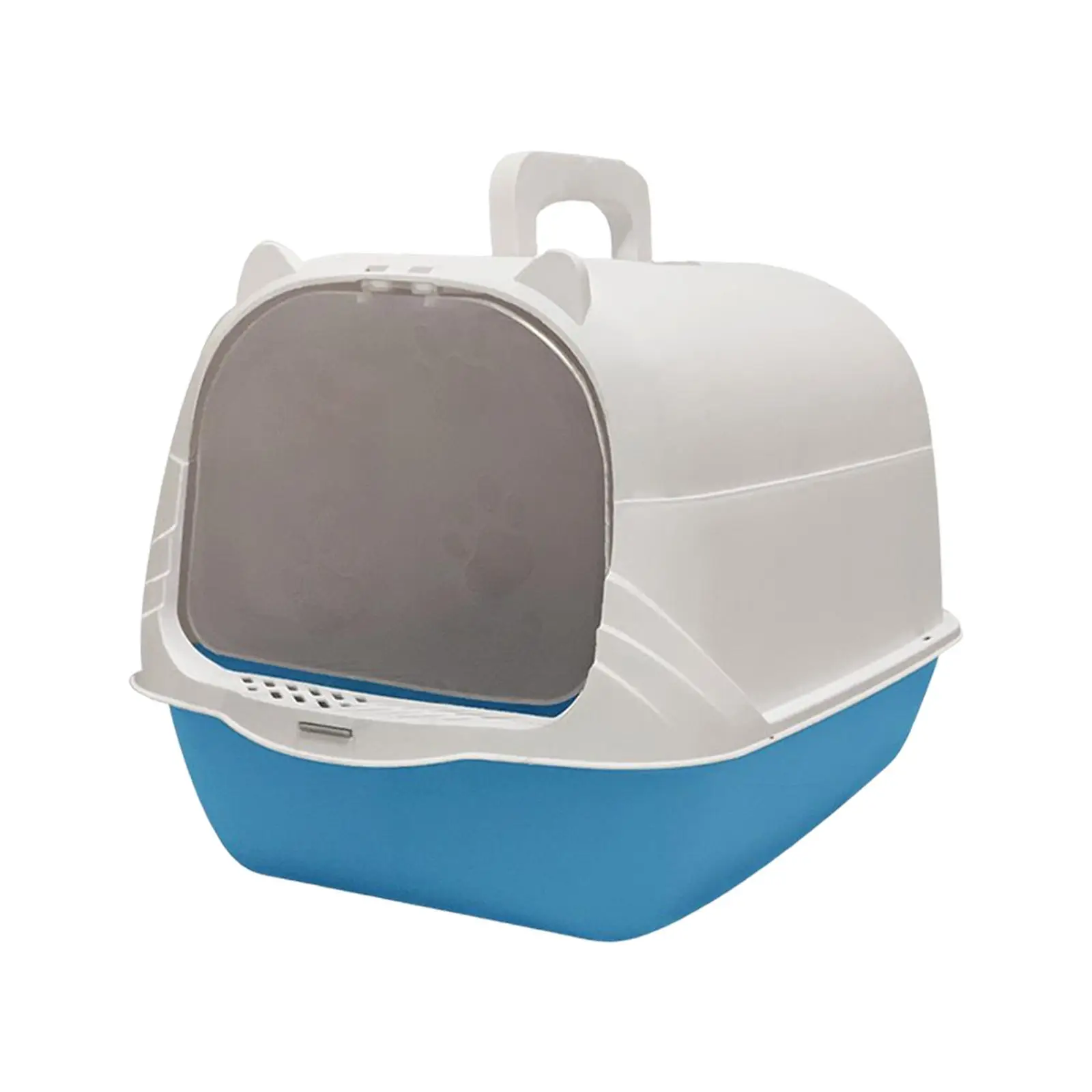 Hooded Kitty Litter Tray with Door Cat Toilet Easy Tidy Prevent Smell Anti