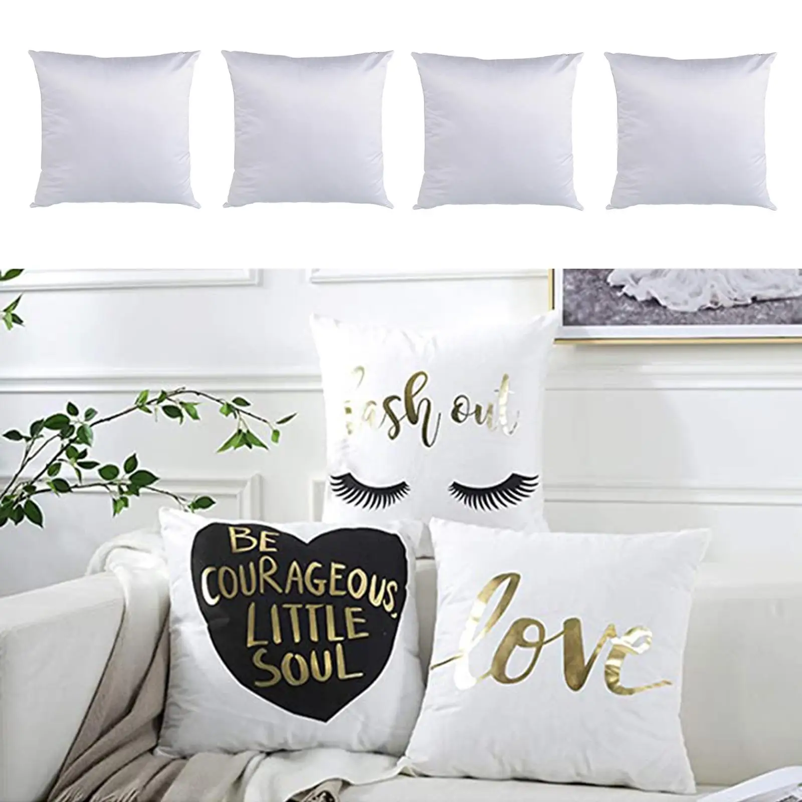 4 Packung Sublimation Pillow Case  Pillow Cover Pillowcases 