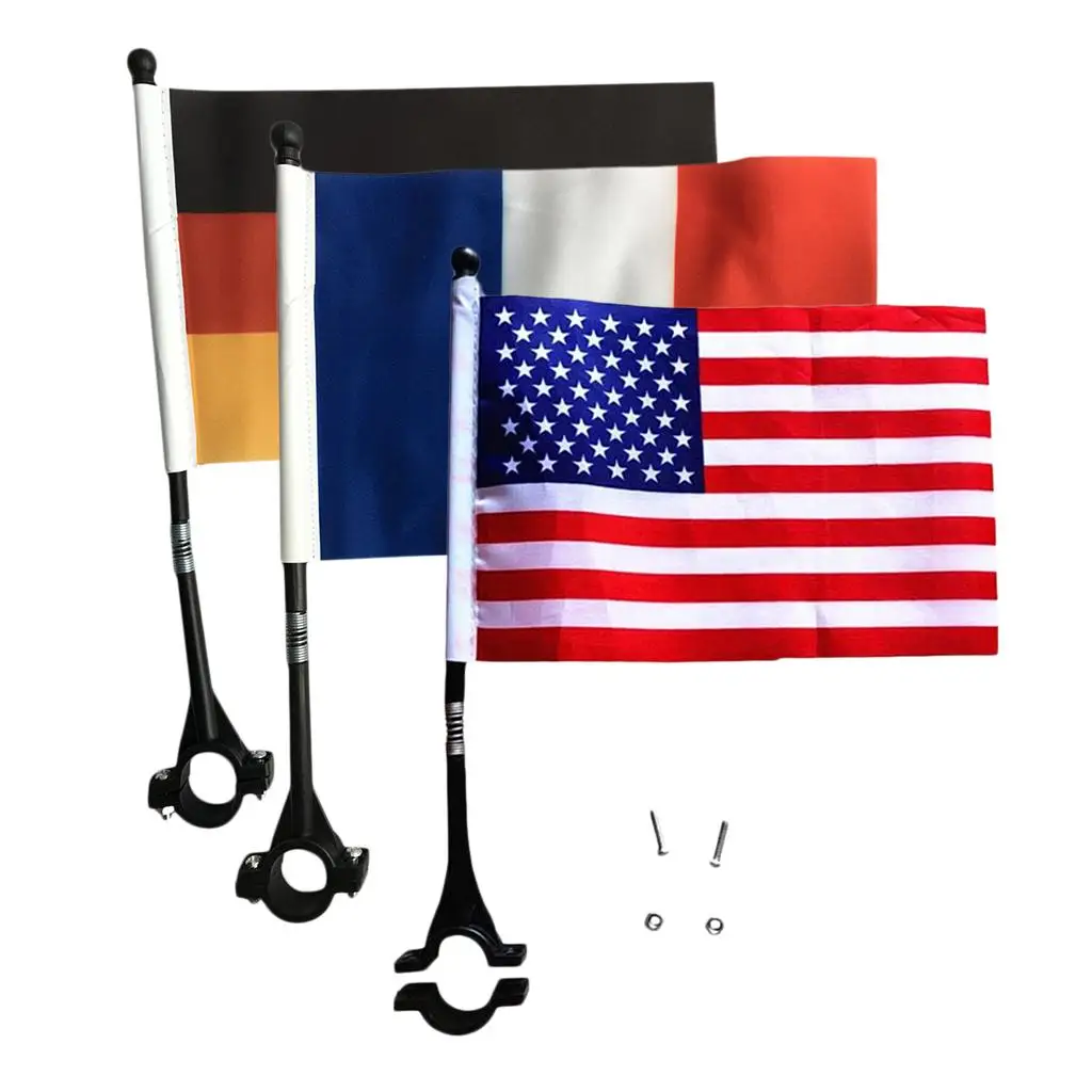 Universal Mini National Flags  for Bike Scooter Motorcycle Handlebars