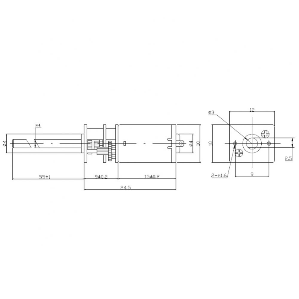 Sce86c4ef1c404ceab106aa1166e3e9966 DC 6V/12V metalowy motoreduktor 15-600 obr./min N20 elektryczny mikro redukcja prędkości silnik do Model robota samochodowego Mini metalowy motoreduktor M3