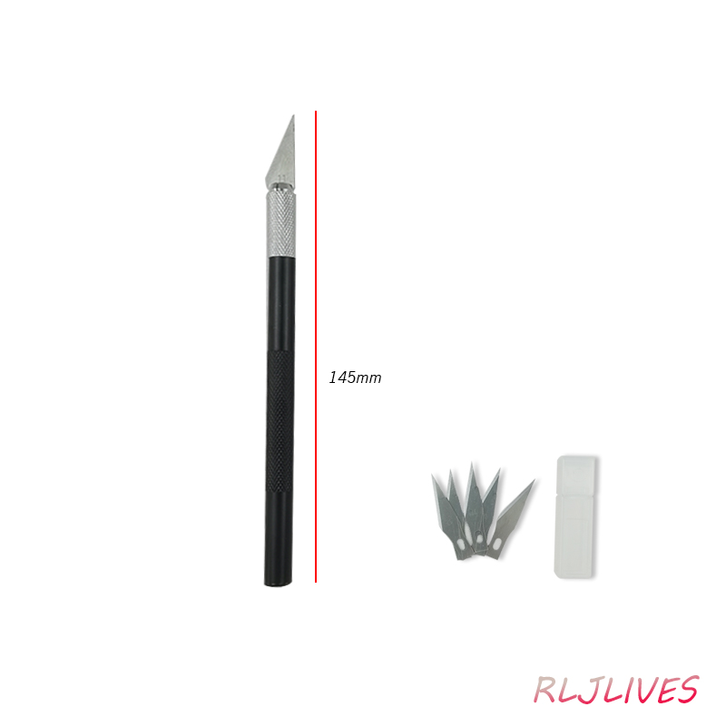 Leder-Schneidemesser mit Gravur, Rutschfester Gravierer, Lederhandwerk-Schnitzmesser mit Aluminiumstiel-Griff, Schneidewerkzeug – Detail 6