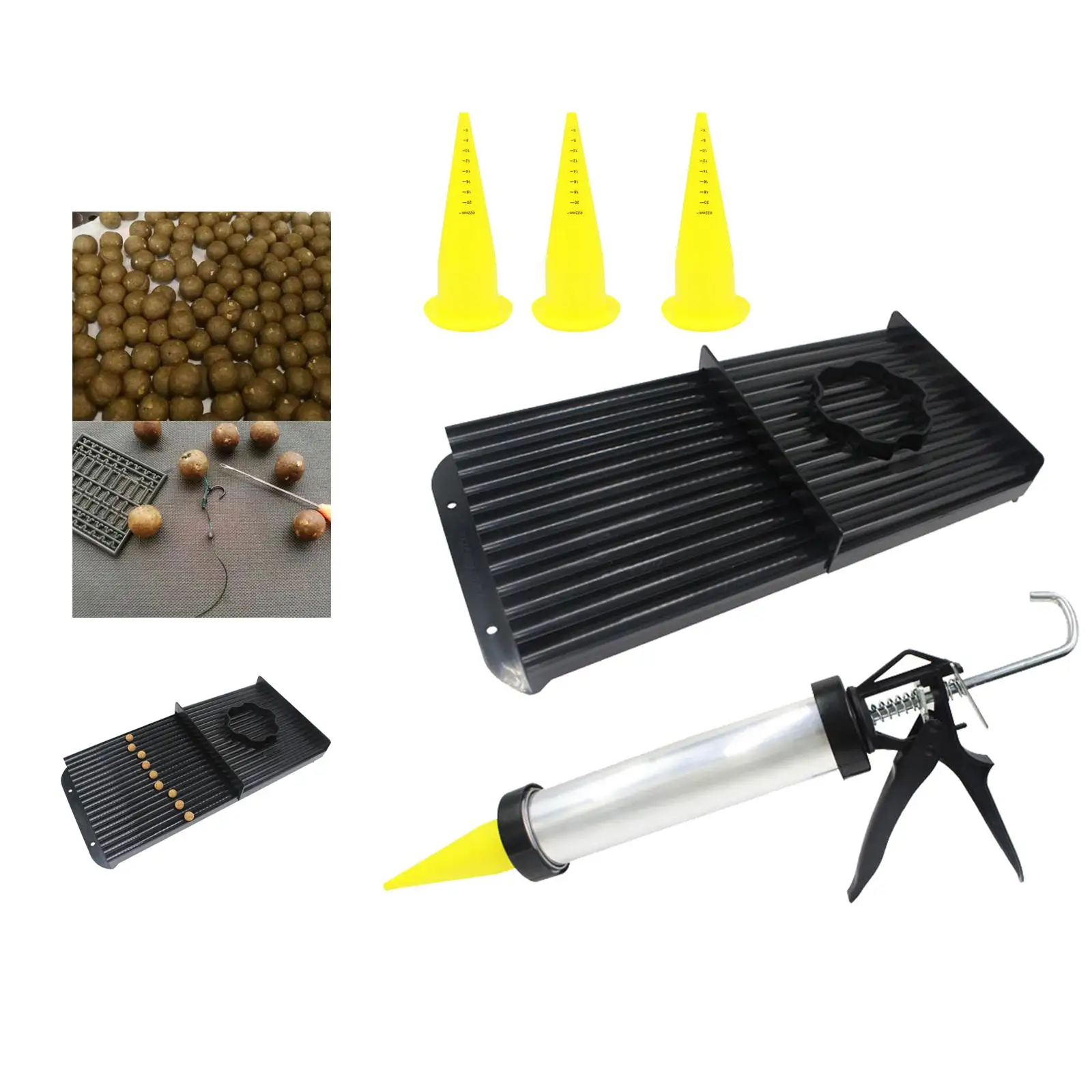 Sausage Bait Boilie Tube Bait Table with 3 Nozzles Jigs Lures Carp Lure Making Bait