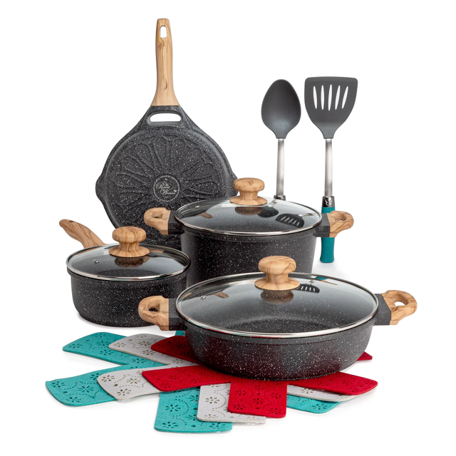 Pioneer Woman 10 Piece Pots and Pan Set 