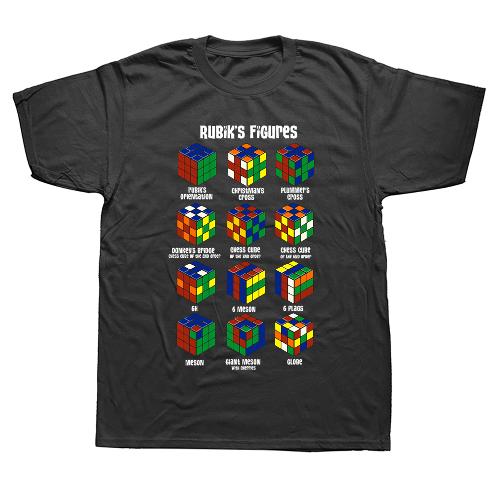 Lustige Rubix Rubiks Rubiks Cube Figuren T Shirts Grafik Baumwolle Streetwear Kurzarm Geburtstag Geschenke Sommer Stil T-shirt Männer – Detail 2