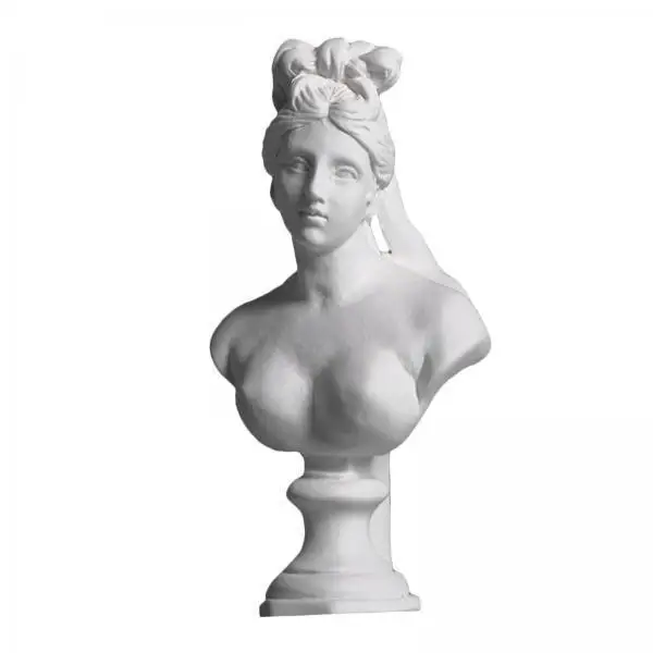 3x 2.4 Inch Classic Resin Greek  Head Bust Statue  Sculpture Figurine for Artist Home Decor Statue
