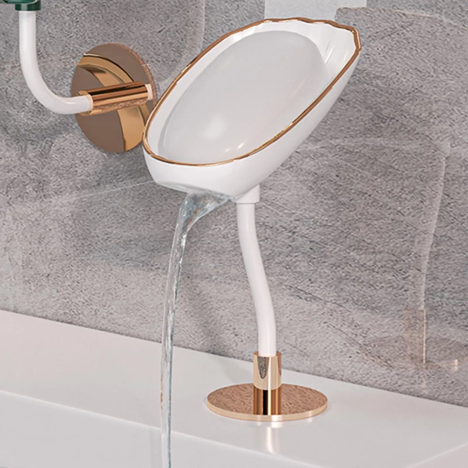 Adjustable Bathroom Soap Dish Self Draining Countertop or Wall Mounting Walls Storage Rack for Shower Bathtub Kitchen Decoration