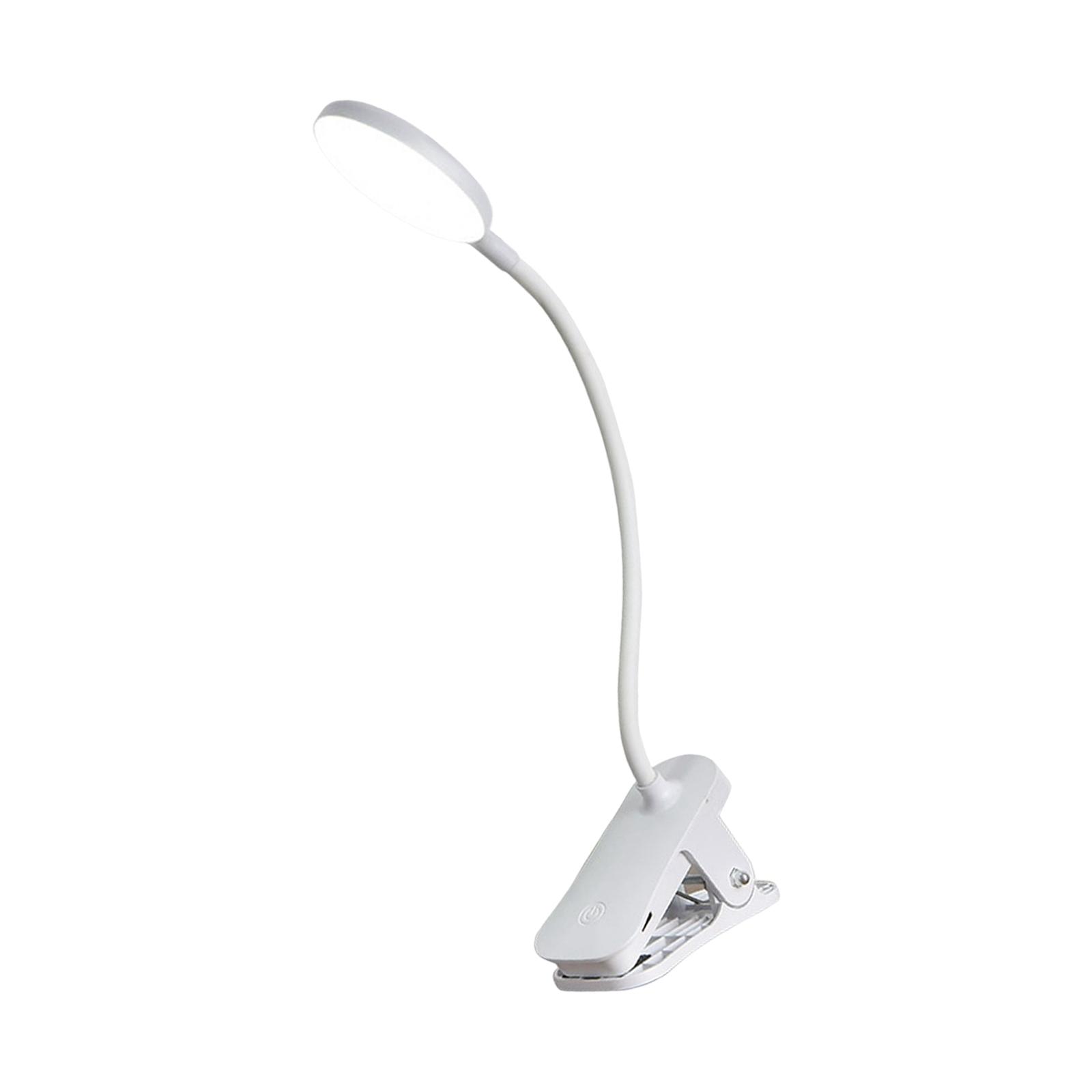 Flexible Arm LED Clip On Table Light Rechargeable Book Lights Eye Caring Table Clamp Lamp Nightlight for Bedside Piano Study