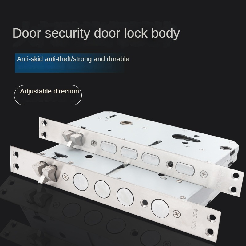 Description Picture 2 of itemLock Body Anti-theft Door, Household Universal Entry Steel Set, Stainless Steel Door, Heaven and Earth Door Lock Accessories