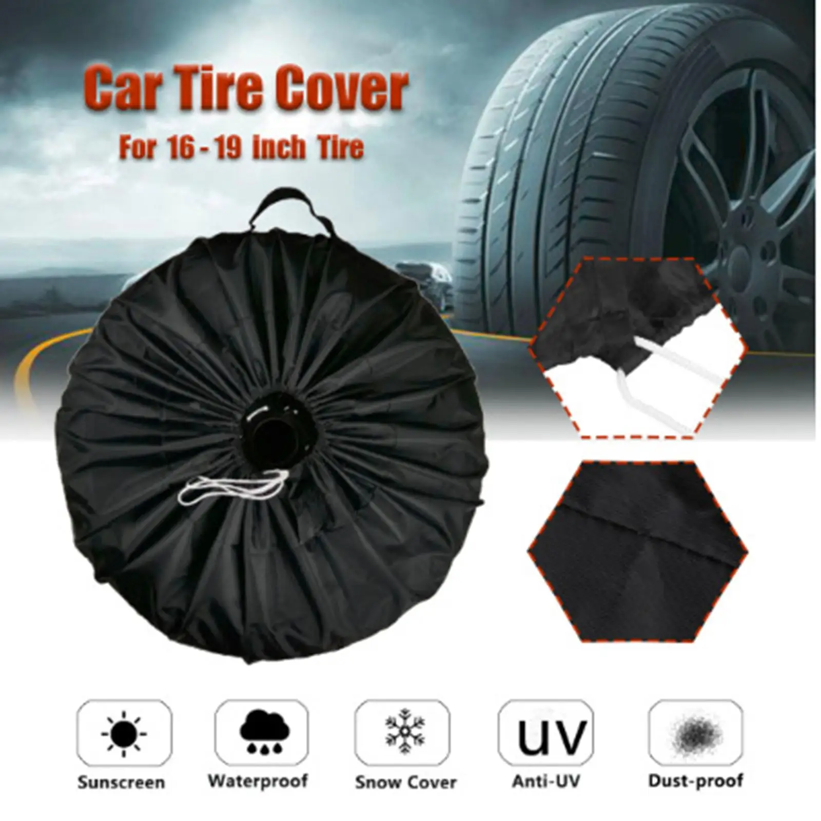 Tyre Cover Waterproof Diameters Universal Fit Dust-210D Fit for