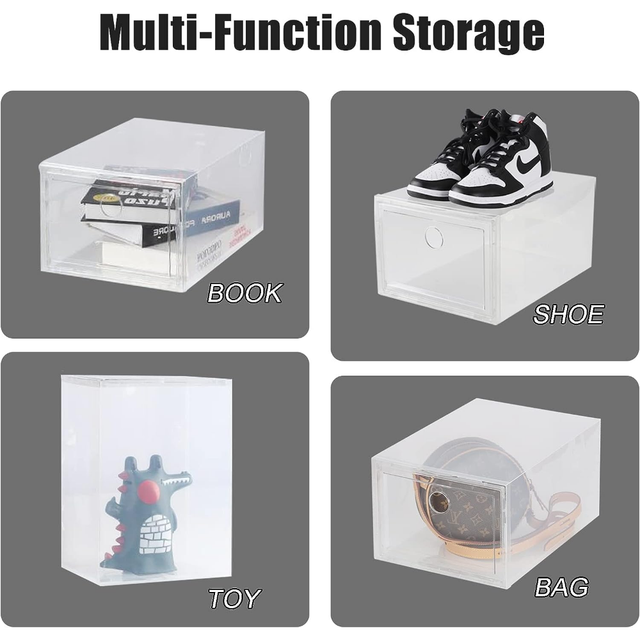 Qilery 12 Pack Fabric Photo Storage Box with Lid 11.2 x 4.5 x 7.8 Inch  Foldable Black Memory Box Collapsible Keepsake Storage - AliExpress