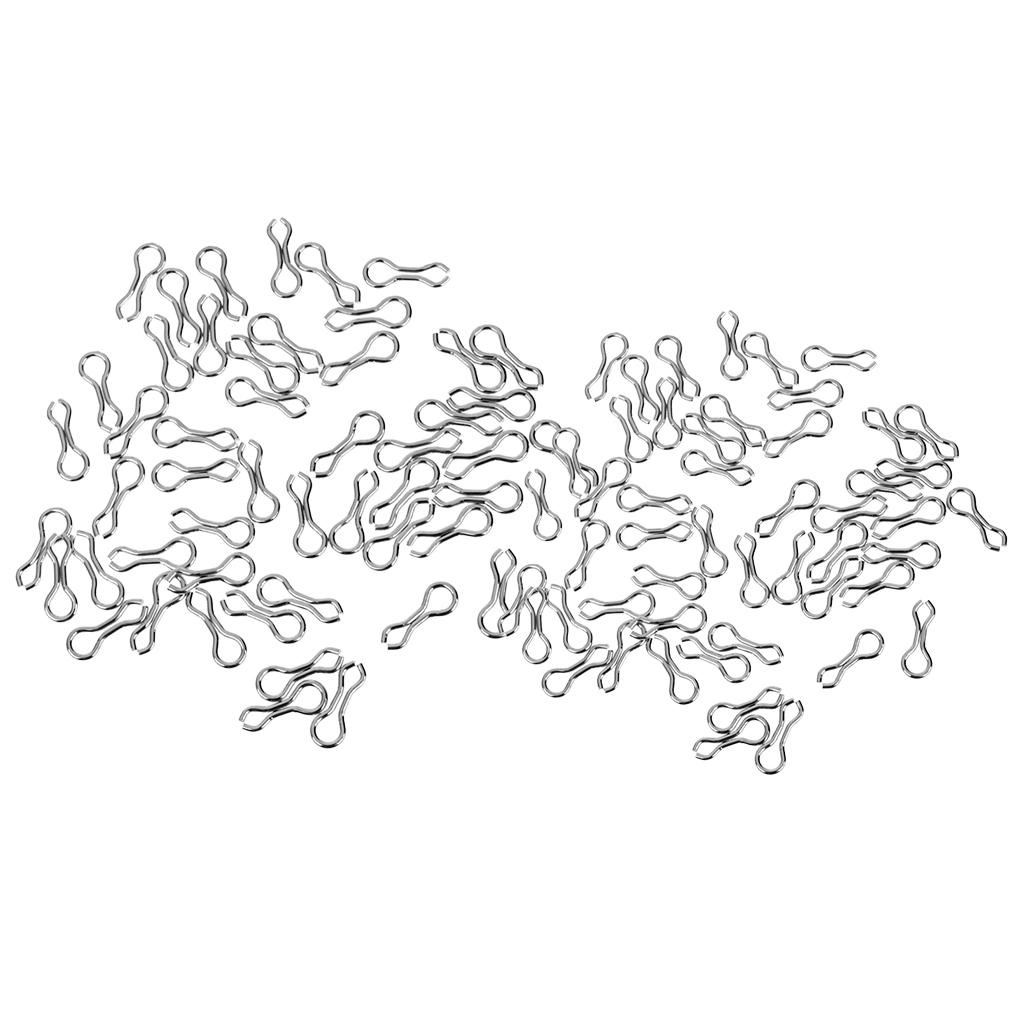 100 Count 1.2cm 1.6cm Alloy Sinker Eyes -Eyelets For  Weight Molds Sea Fishing Swivels